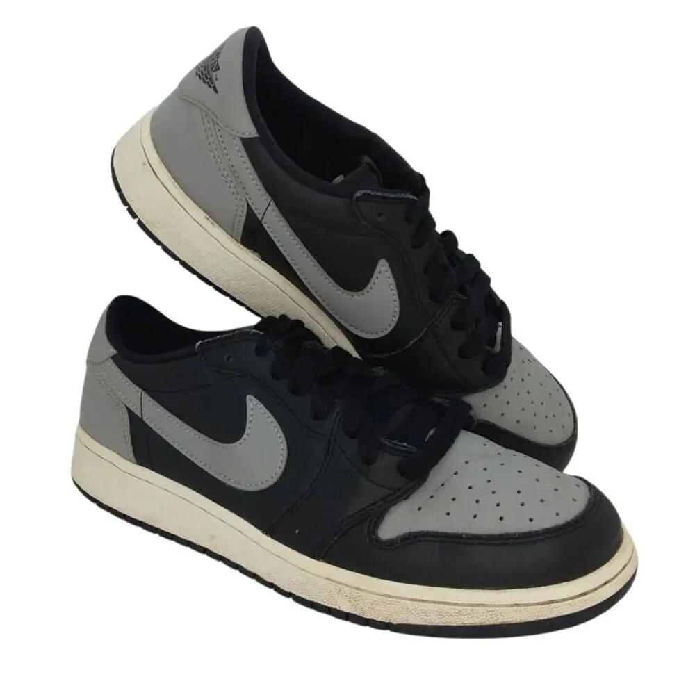 Nike Air Jordan 1 Retro Low OG Boys Gray/Black Sneakers - sz. 6 1/2Y